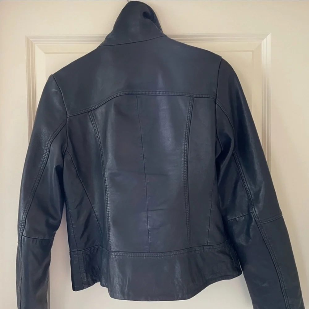 Soft, beautiful lambskin leather Belvedere Jacket from All Saints US size 10 - Picture 3 of 16